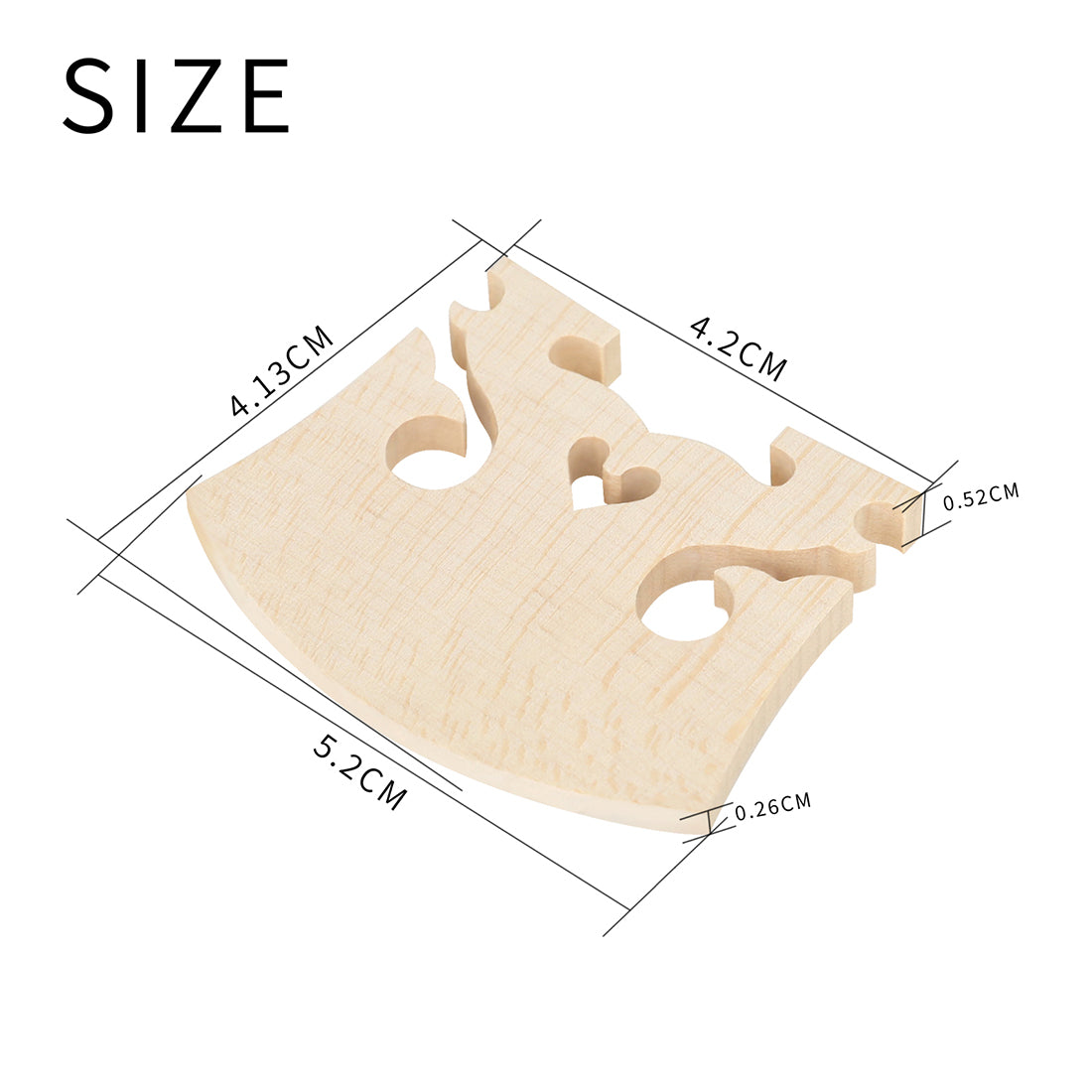 Fiddle Maple Wood Bridge for Violin, Code Caddies Musical Instrument Accessories