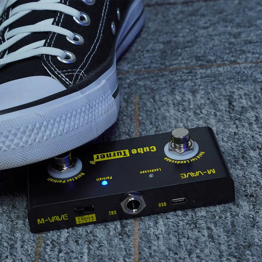 Rechargeable Cube Turner Wireless Pedal, Music Sheet Turner, Looper Connection for Guitar
