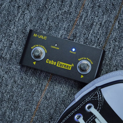 Rechargeable Cube Turner Wireless Pedal, Music Sheet Turner, Looper Connection for Guitar