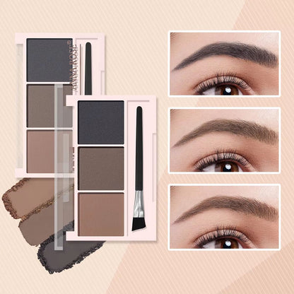 Three-Shade Waterproof Long-Lasting Eyebrow Powder Palette