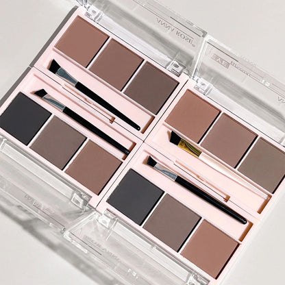 Three-Shade Waterproof Long-Lasting Eyebrow Powder Palette