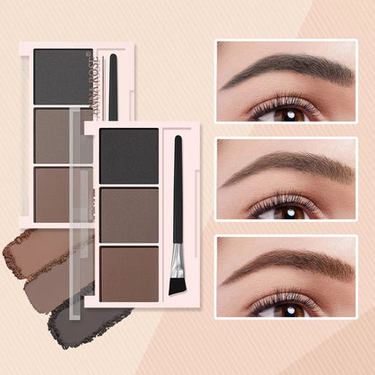 Three-Shade Waterproof Long-Lasting Eyebrow Powder Palette