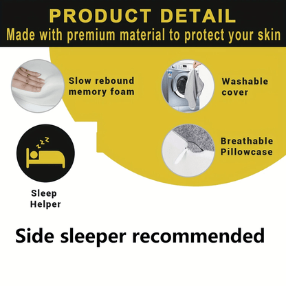 Orthopedic Memory Foam Knee Pillow for Side Sleepers Pain Relief