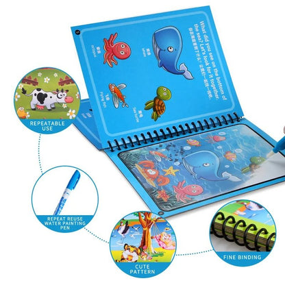 Montessori Reusable Magical Water Drawing Book