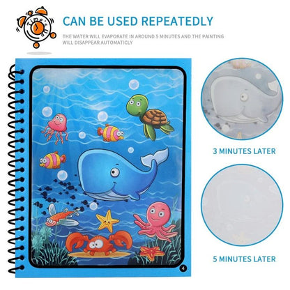Montessori Reusable Magical Water Drawing Book