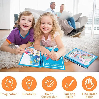 Montessori Reusable Magical Water Drawing Book