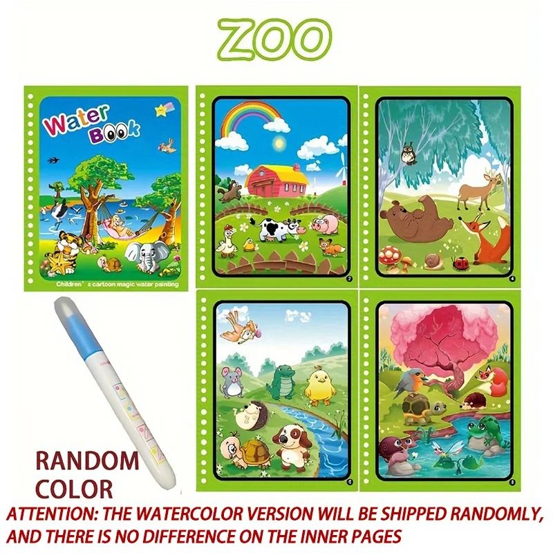 Montessori Reusable Magical Water Drawing Book