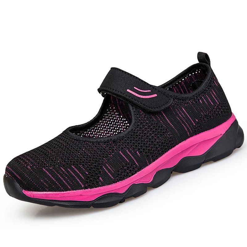 Women Breathable Mesh Casual Sneakers Flat Platform Summer Walking Shoes