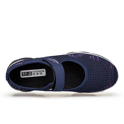Women Breathable Mesh Casual Sneakers Flat Platform Summer Walking Shoes