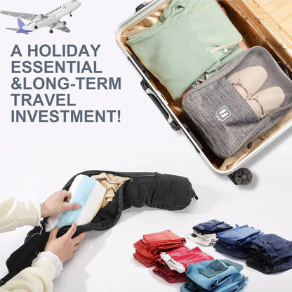 Refillable Travel Neck Pillowcase Storage Bag Adjustable U-Shaped Cervical Support for Airplane Car Home Washable
