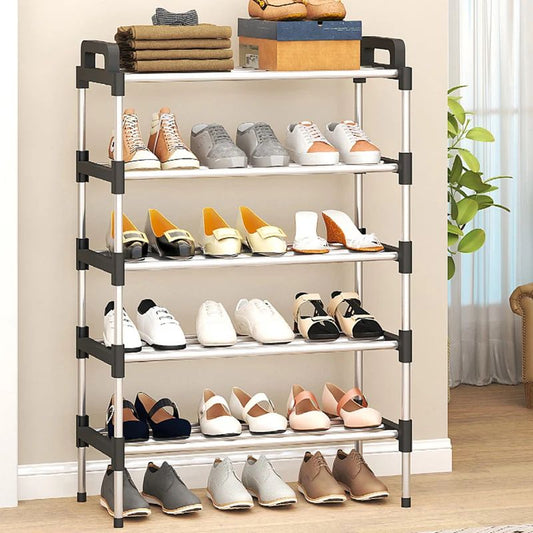 3-7 Tier Dustproof Shoe Rack Organizer Floor Standing Space Saving Shoe Cabinet for Entryway Doorstep Home Storage