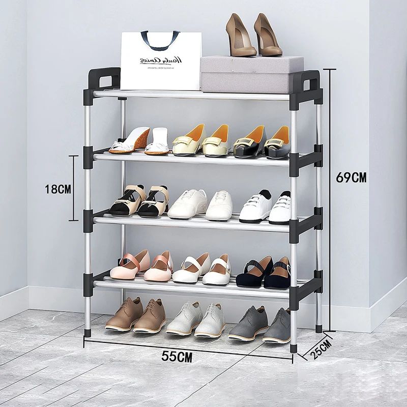 3-7 Tier Dustproof Shoe Rack Organizer Floor Standing Space Saving Shoe Cabinet for Entryway Doorstep Home Storage