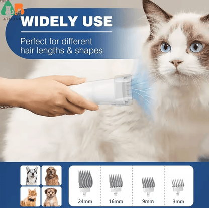 ATUBAN Pet Grooming Vacuum and Dog Hair Removal Kit – 2.3L Large Capacity Brush Vacuum for Pets