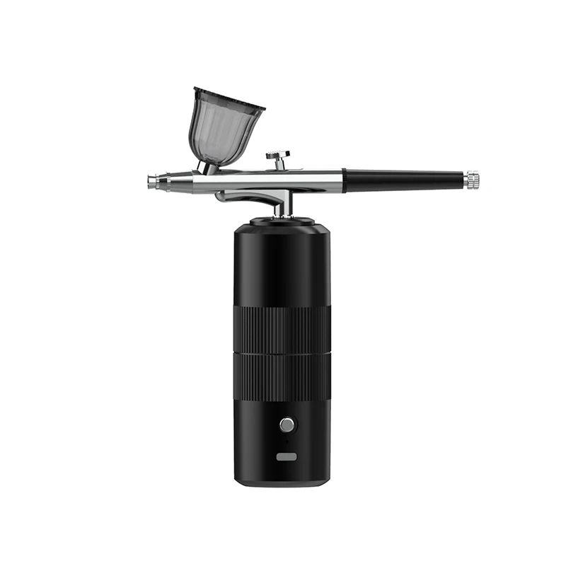 Portable Nano Oxygen High Pressure Spray Gun Kit USB Rechargeable Oil-Free Micro Compressor for Nail Art Cake Tattoo