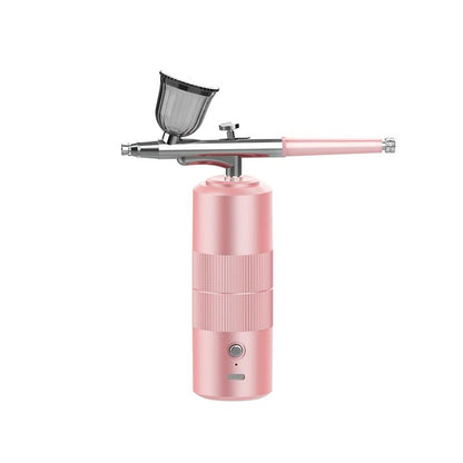 Portable Nano Oxygen High Pressure Spray Gun Kit USB Rechargeable Oil-Free Micro Compressor for Nail Art Cake Tattoo