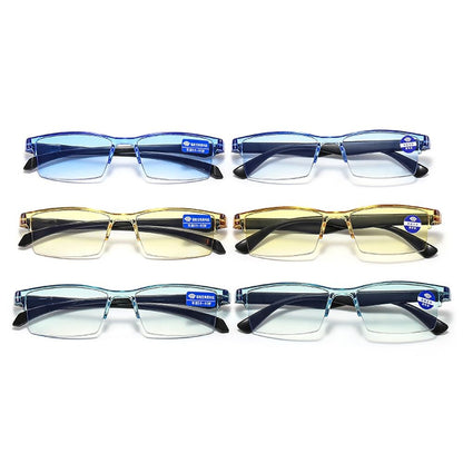 Smart Automatic Zoom Eyeglasses for Men and Women, Anti-Blue Light Frameless Optical Computer Eyewear