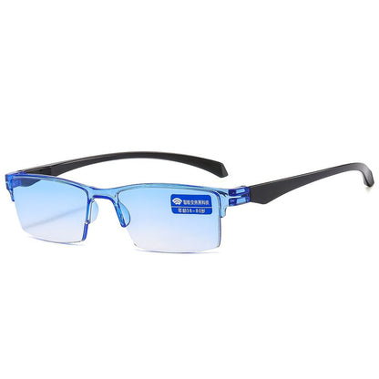 Smart Automatic Zoom Eyeglasses for Men and Women, Anti-Blue Light Frameless Optical Computer Eyewear