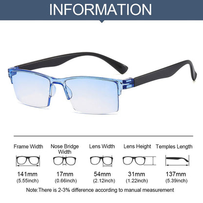 Smart Automatic Zoom Eyeglasses for Men and Women, Anti-Blue Light Frameless Optical Computer Eyewear