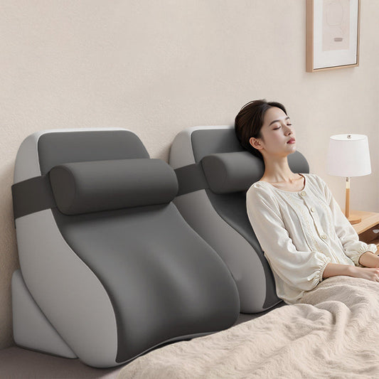 Adult Back Pillow for Bed Sitting Up, Reading Pillow with Arms, Backrest Pillow for Gaming, Lounging, Watching T