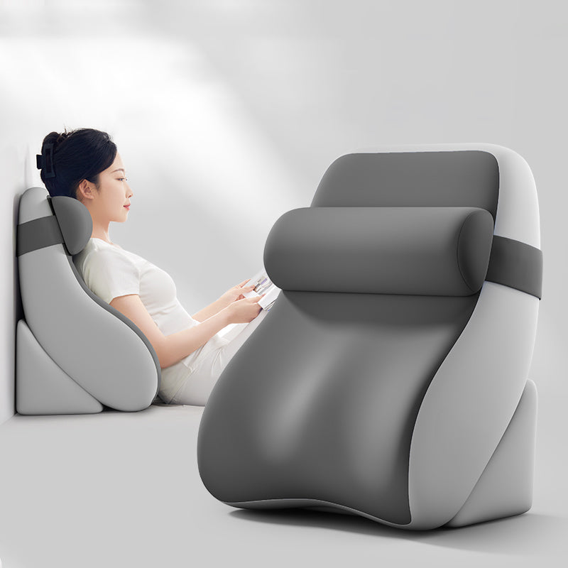 Adult Back Pillow for Bed Sitting Up, Reading Pillow with Arms, Backrest Pillow for Gaming, Lounging, Watching T