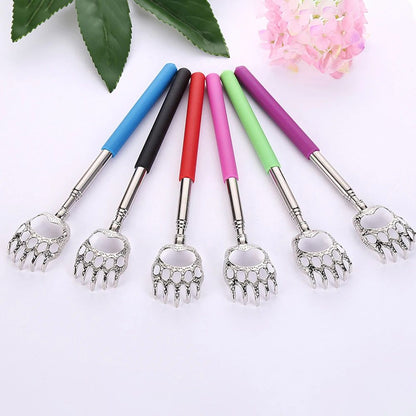 Bear Claw Stainless Steel Back Scratcher Retractable Itching Massager Portable Telescopic Scratch Tool for Relief