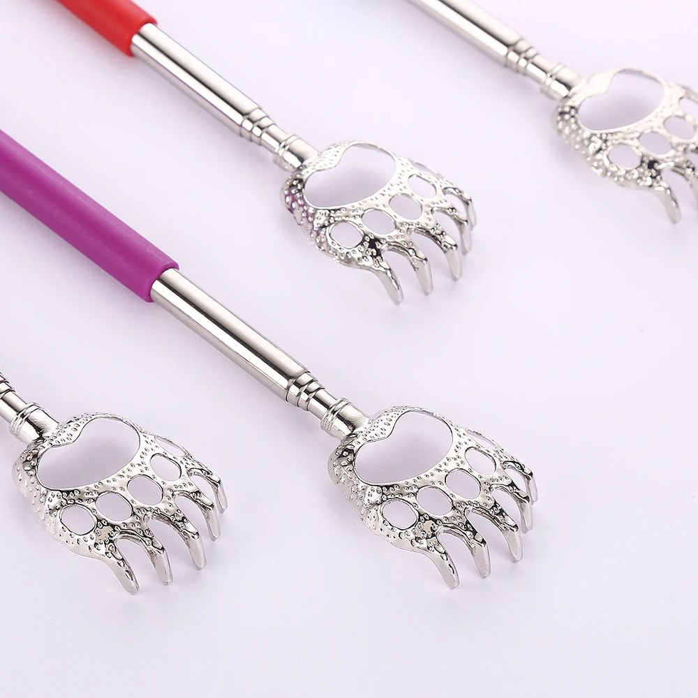 Bear Claw Stainless Steel Back Scratcher Retractable Itching Massager Portable Telescopic Scratch Tool for Relief