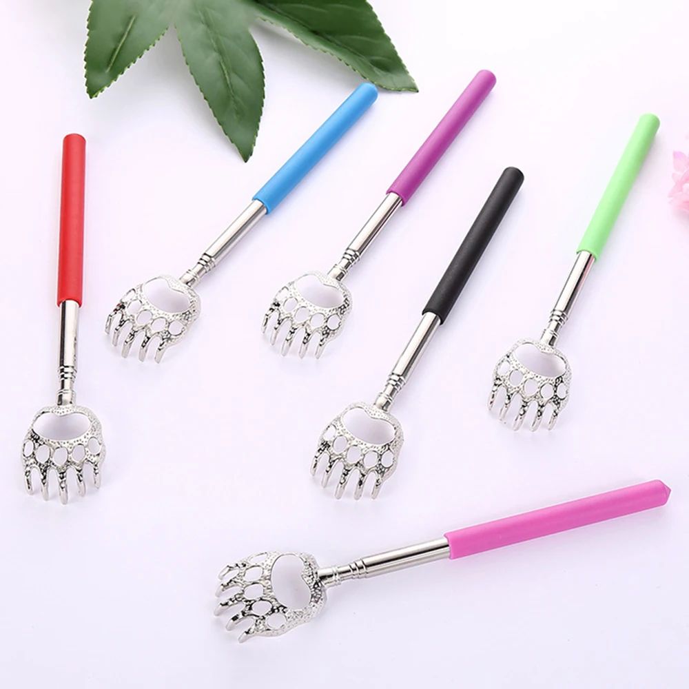Bear Claw Stainless Steel Back Scratcher Retractable Itching Massager Portable Telescopic Scratch Tool for Relief
