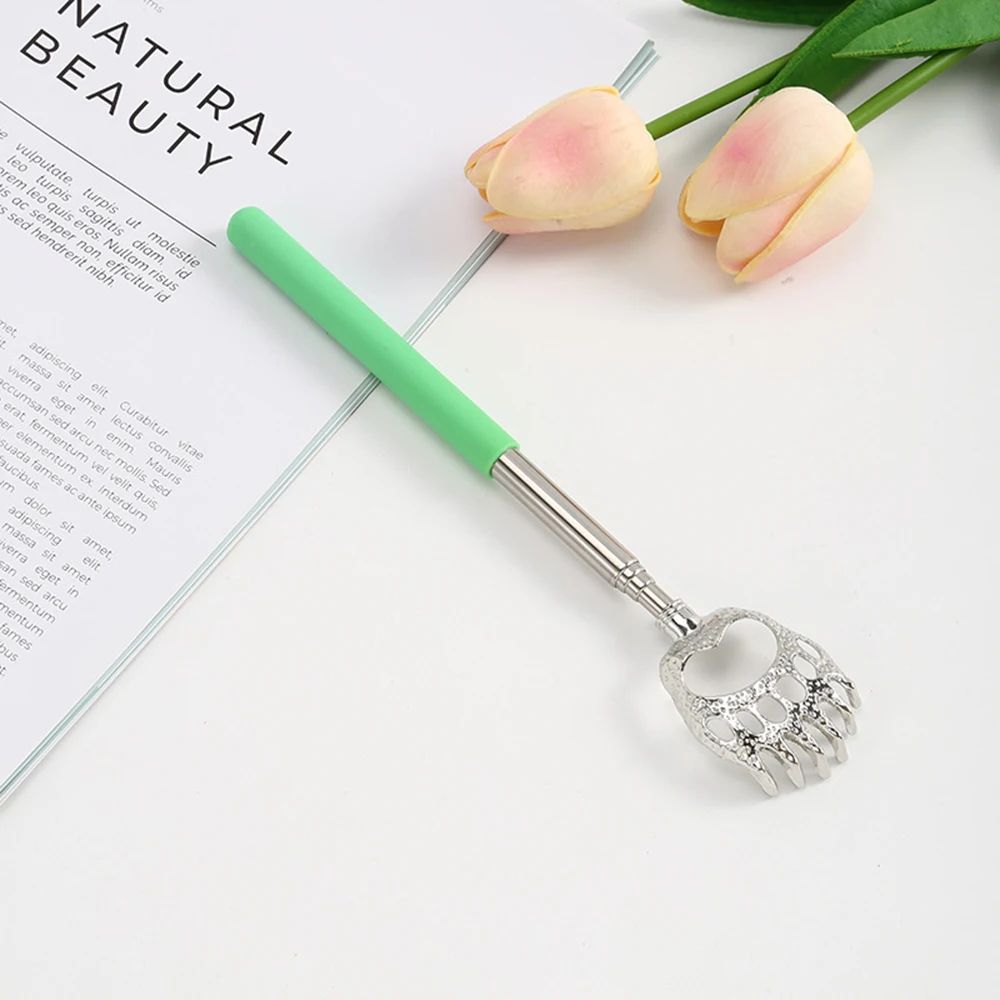 Bear Claw Stainless Steel Back Scratcher Retractable Itching Massager Portable Telescopic Scratch Tool for Relief