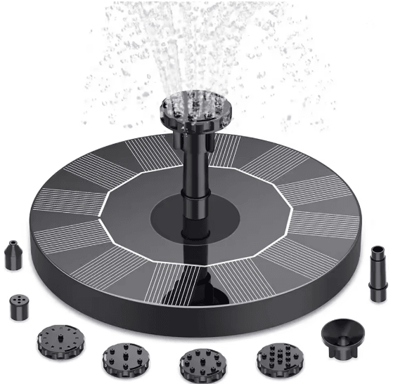 SunRipple Solar Floating Fountain Pump for Bird Baths and Garden Ponds