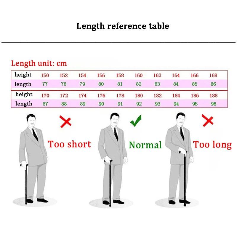 Premium Retractable Adjustable Walking Cane with LED Light for Seniors & Elders