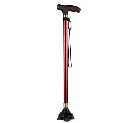 Premium Retractable Adjustable Walking Cane with LED Light for Seniors & Elders