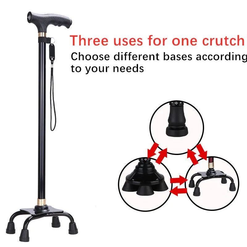 Premium Retractable Adjustable Walking Cane with LED Light for Seniors & Elders