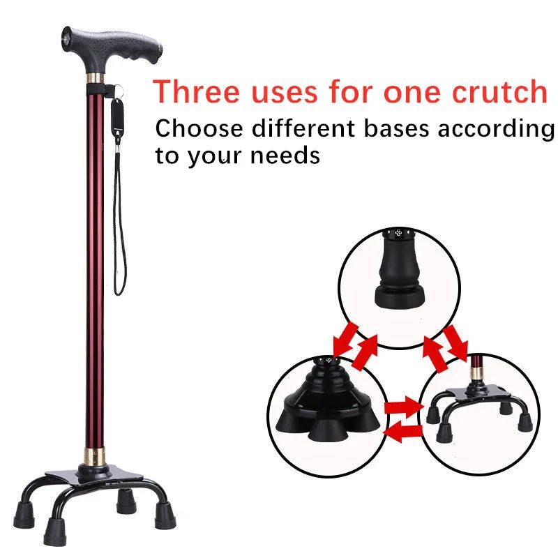 Premium Retractable Adjustable Walking Cane with LED Light for Seniors & Elders