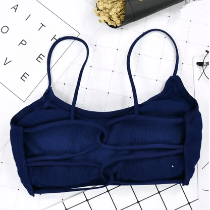 FlexEase Wireless Sports Bra with Removable Pads and Beauty Back Design