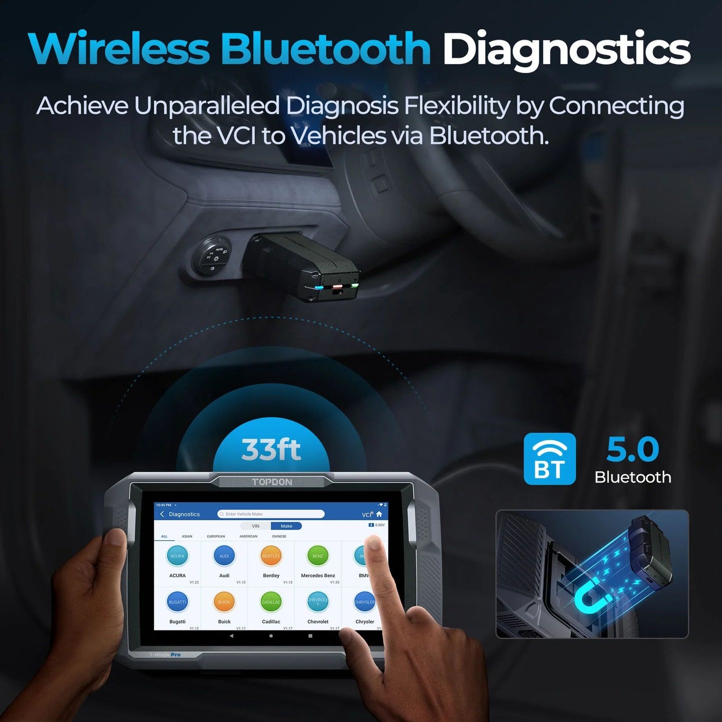 TOPDON ArtiDiag900 Lite Wireless OBD2 scanner & Bidirectional Automotive Diagnostic Tool