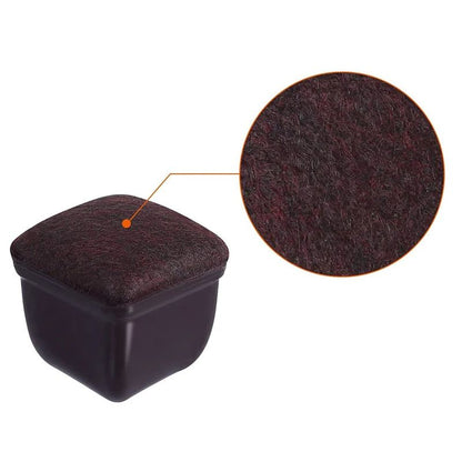 Premium Chair Leg Caps – Heavy-Duty Rubber Feet & Felt Furniture Leg Protectors (Fits Round & Square Legs)