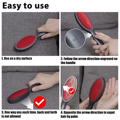 Magic Lint Remover Brush – Double-Sided Fabric Cleaner for Clothes, Pet Hair, Fuzz, and Dust