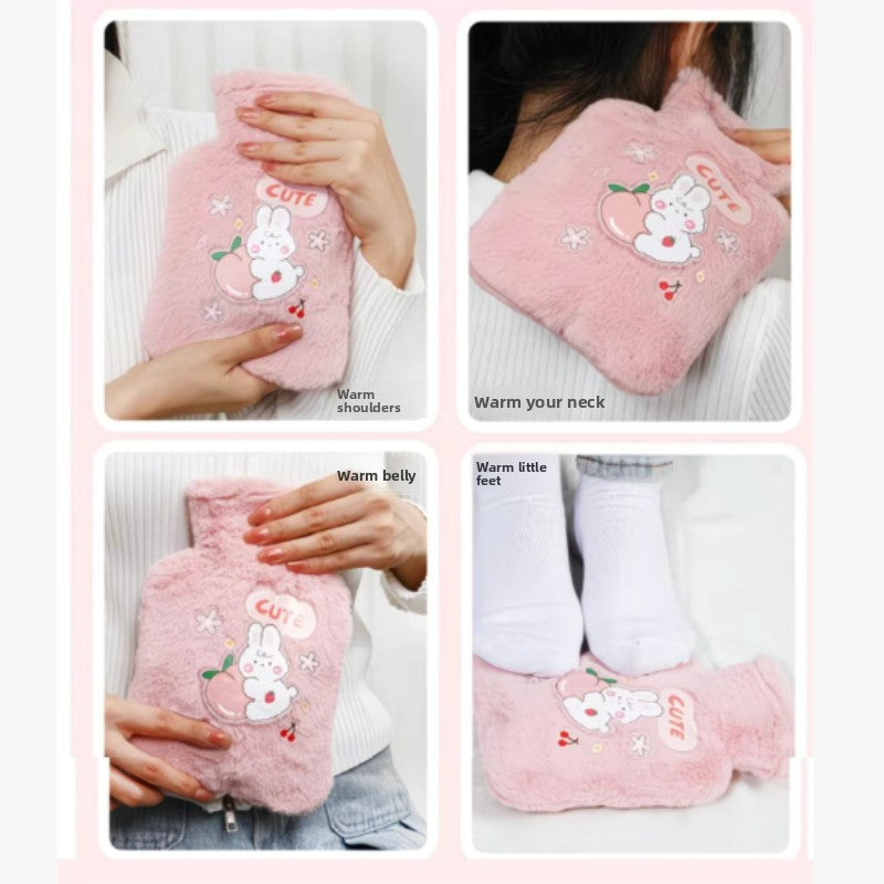 Thickened Explosion-Proof Water Filled Hot Water Bag, Women's Warm Hands, Warm Stomach, Warm Feet