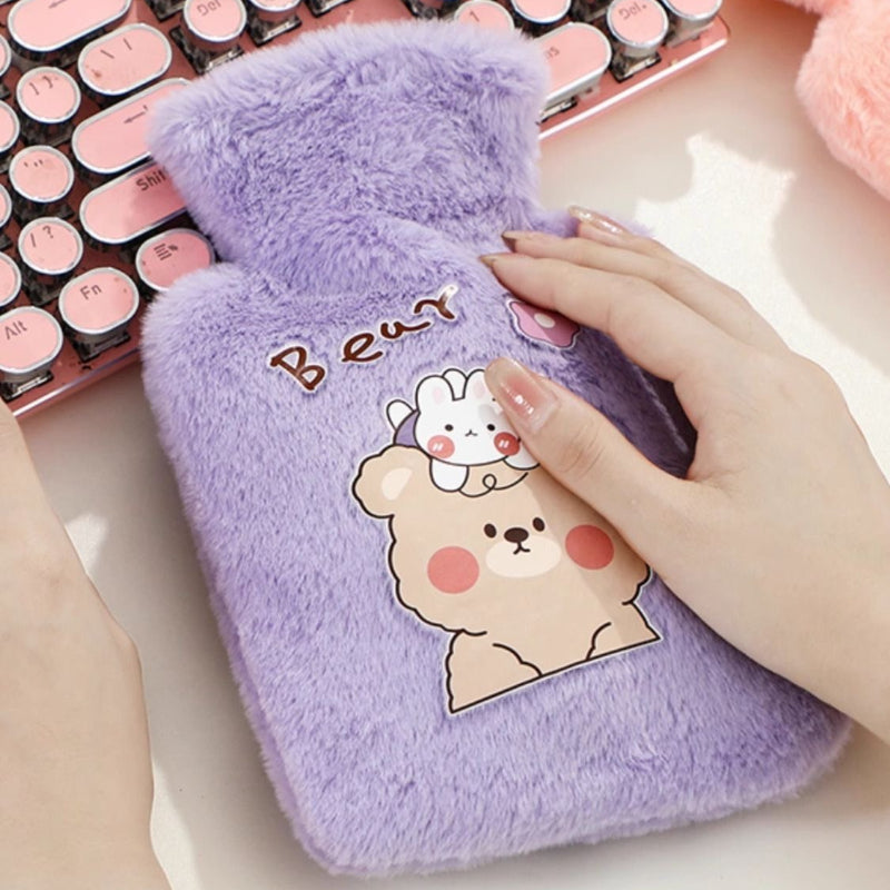 Thickened Explosion-Proof Water Filled Hot Water Bag, Women's Warm Hands, Warm Stomach, Warm Feet