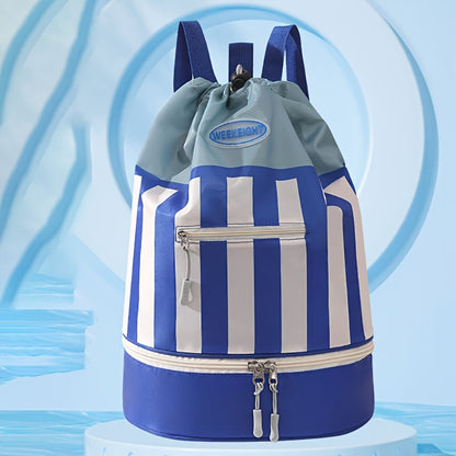 Portable Beach Backpack for Kids, Children's Swimming Bag, Outdoor Toiletries Storage
