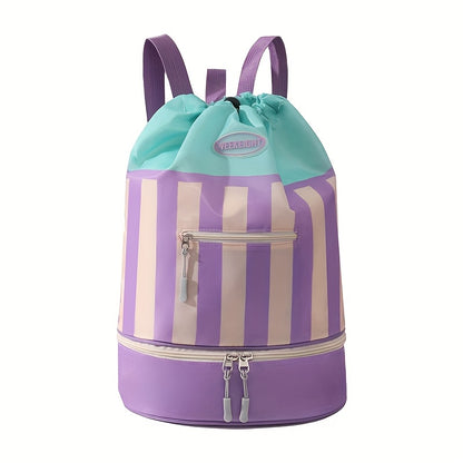 Portable Beach Backpack for Kids, Children's Swimming Bag, Outdoor Toiletries Storage