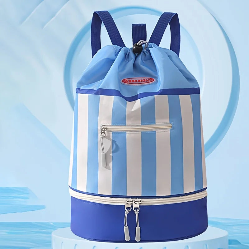 Portable Beach Backpack for Kids, Children's Swimming Bag, Outdoor Toiletries Storage