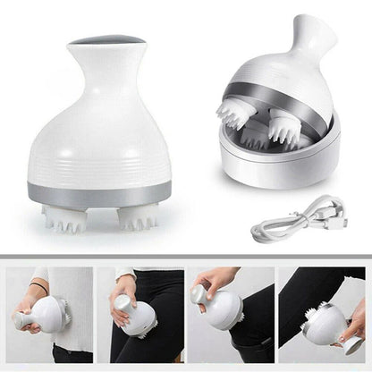 Cordless Electric Scalp Massager with 4 Kneading Nodes Rechargeable Head Scratcher for Stress Relief Hair Growth
