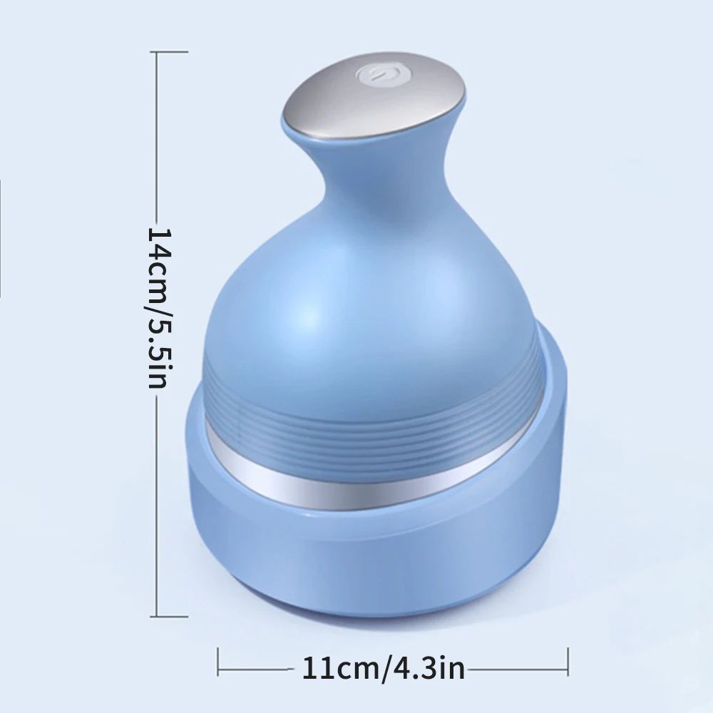 Cordless Electric Scalp Massager with 4 Kneading Nodes Rechargeable Head Scratcher for Stress Relief Hair Growth