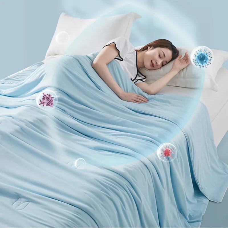 Antibacterial Air Conditioning, Cooling Thin Blankets, Single and Double Machine Washable