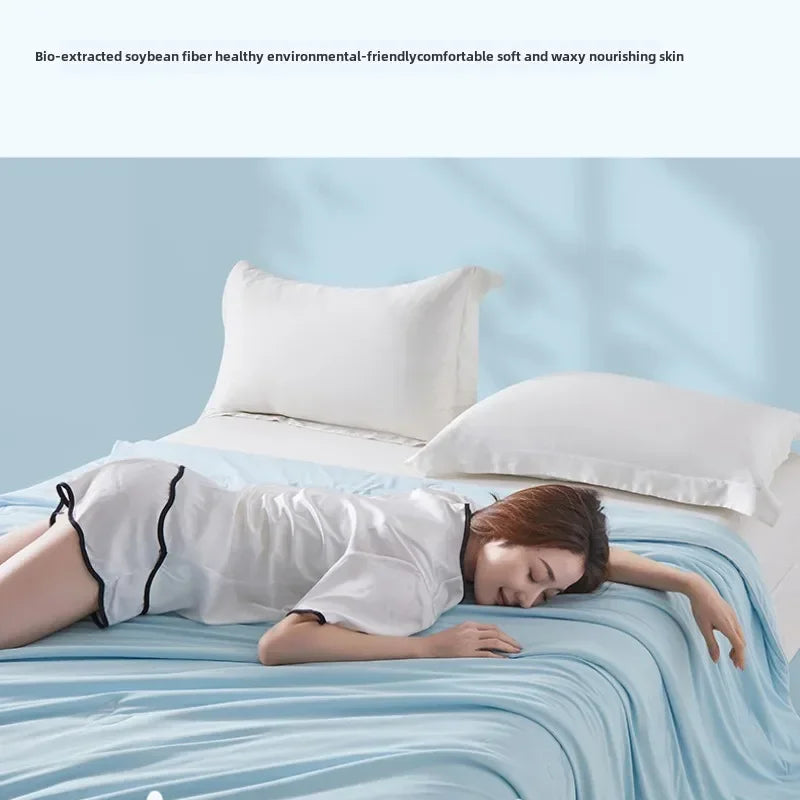 Antibacterial Air Conditioning, Cooling Thin Blankets, Single and Double Machine Washable