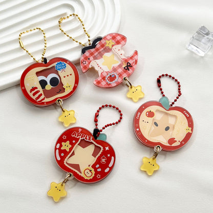 Acrylic Slide Photo Frame Pendant, Photo Storage Frame Card Holder, Bag Decoration Keychain Pendant