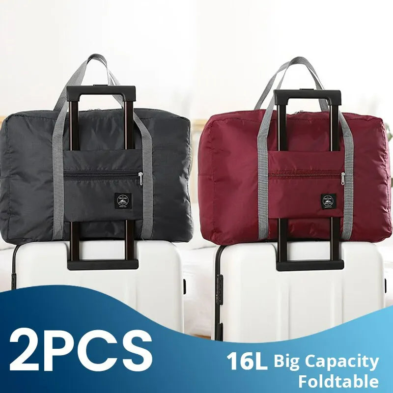 Foldable Travel Duffel Bag for Airlines Carry-on | Weekender Overnight Tote for Men & Women | Gym & Travel