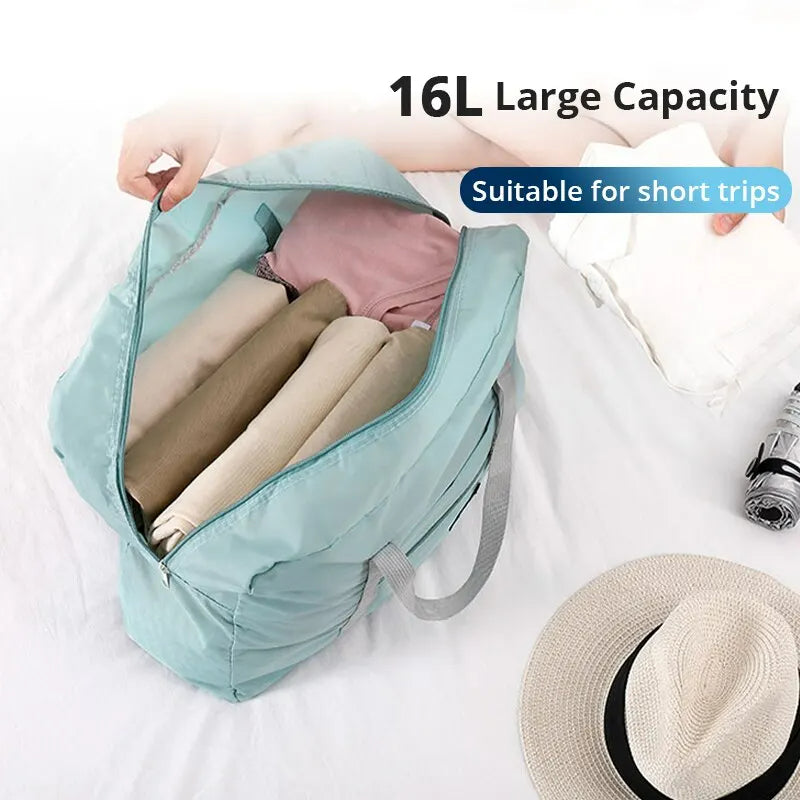 Foldable Travel Duffel Bag for Airlines Carry-on | Weekender Overnight Tote for Men & Women | Gym & Travel