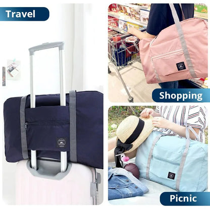 Foldable Travel Duffel Bag for Airlines Carry-on | Weekender Overnight Tote for Men & Women | Gym & Travel